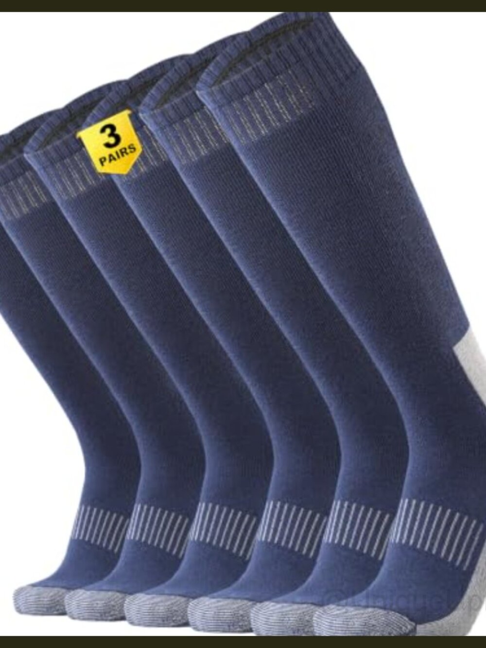 Seamless Knee High Work Boot Socks Heavy Duty Cushioned Cotton Blend Over the